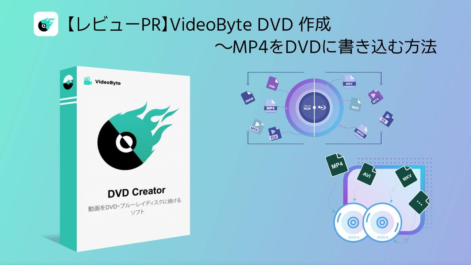 【レビューPR】VideoByte DVD 作成～MP4をDVDに書き込む方法