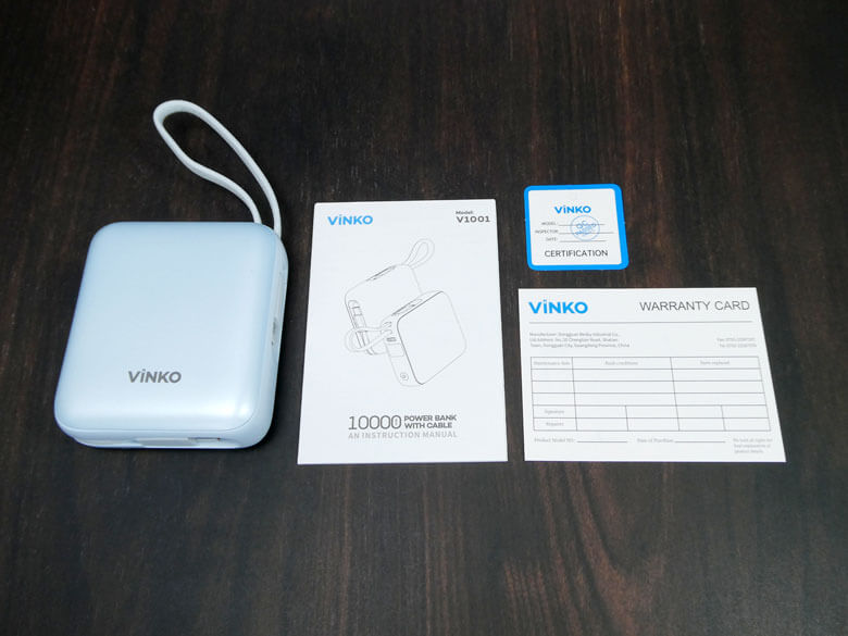 【PRレビュー】VINKO 小型モバイルバッテリー 10000mAh