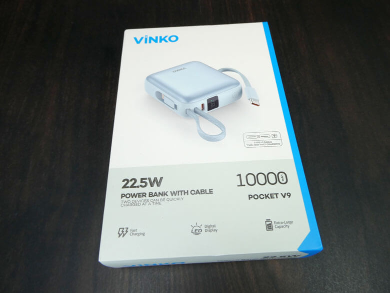 【PRレビュー】VINKO 小型モバイルバッテリー 10000mAh