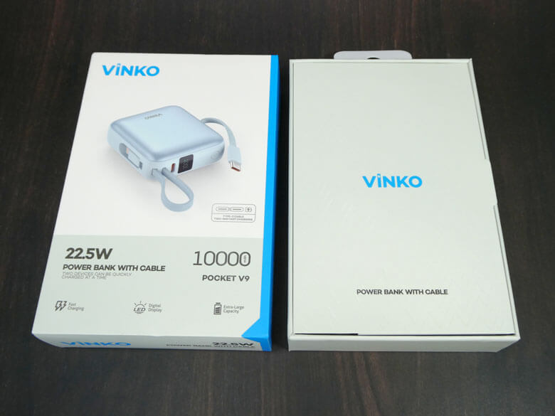 【PRレビュー】VINKO 小型モバイルバッテリー 10000mAh